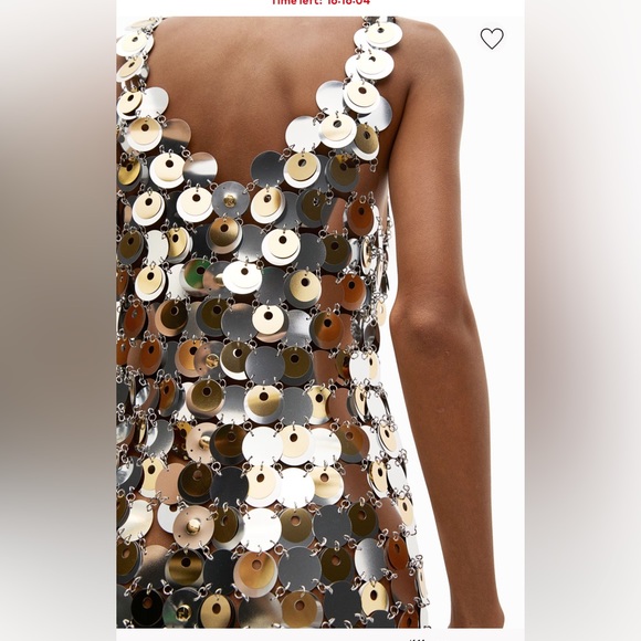 Rabanne H&M Sold Out Sequin Disc Mini Dress XS - Picture 4 of 6